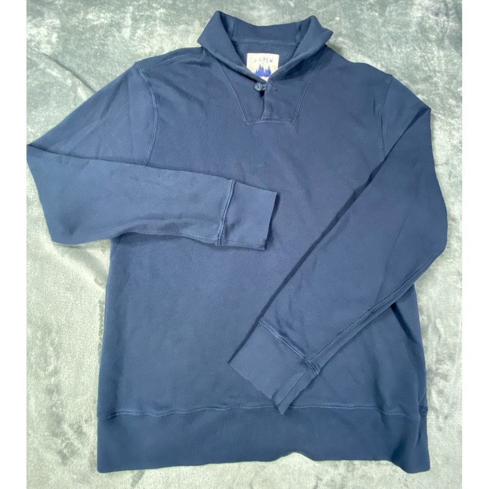 J‎ Crew Cardigan Mens M Vintage Fleece Shawl Collar Button Up Sweater Toggle